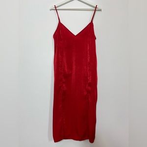 Out From Under by Urban Outfitters Red Slip Dress Size S